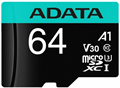Карта памяти MicroSDXC 64GB ADATA AUSDX64GUI3V30SA2-RA1 1007461